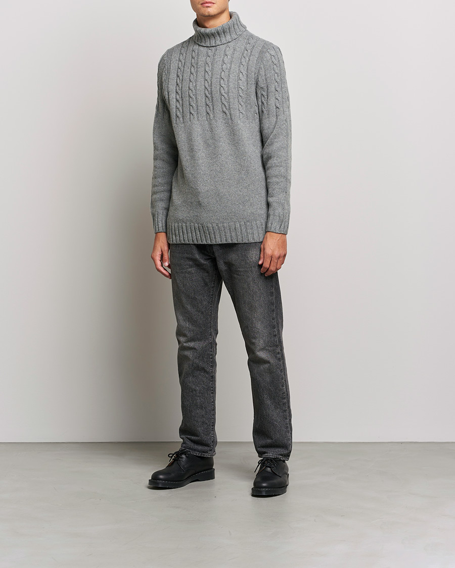 Herr | Tröjor | Barbour Lifestyle | Duffle Cable Rollneck Grey Marl