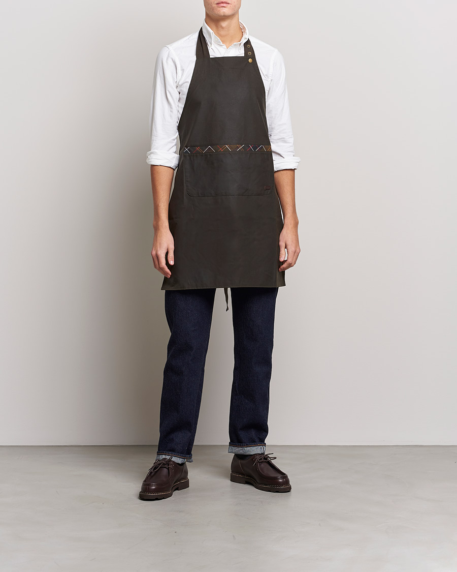 Herr | Barbour Lifestyle Waxed Apron Olive | Barbour Lifestyle | Waxed Apron Olive