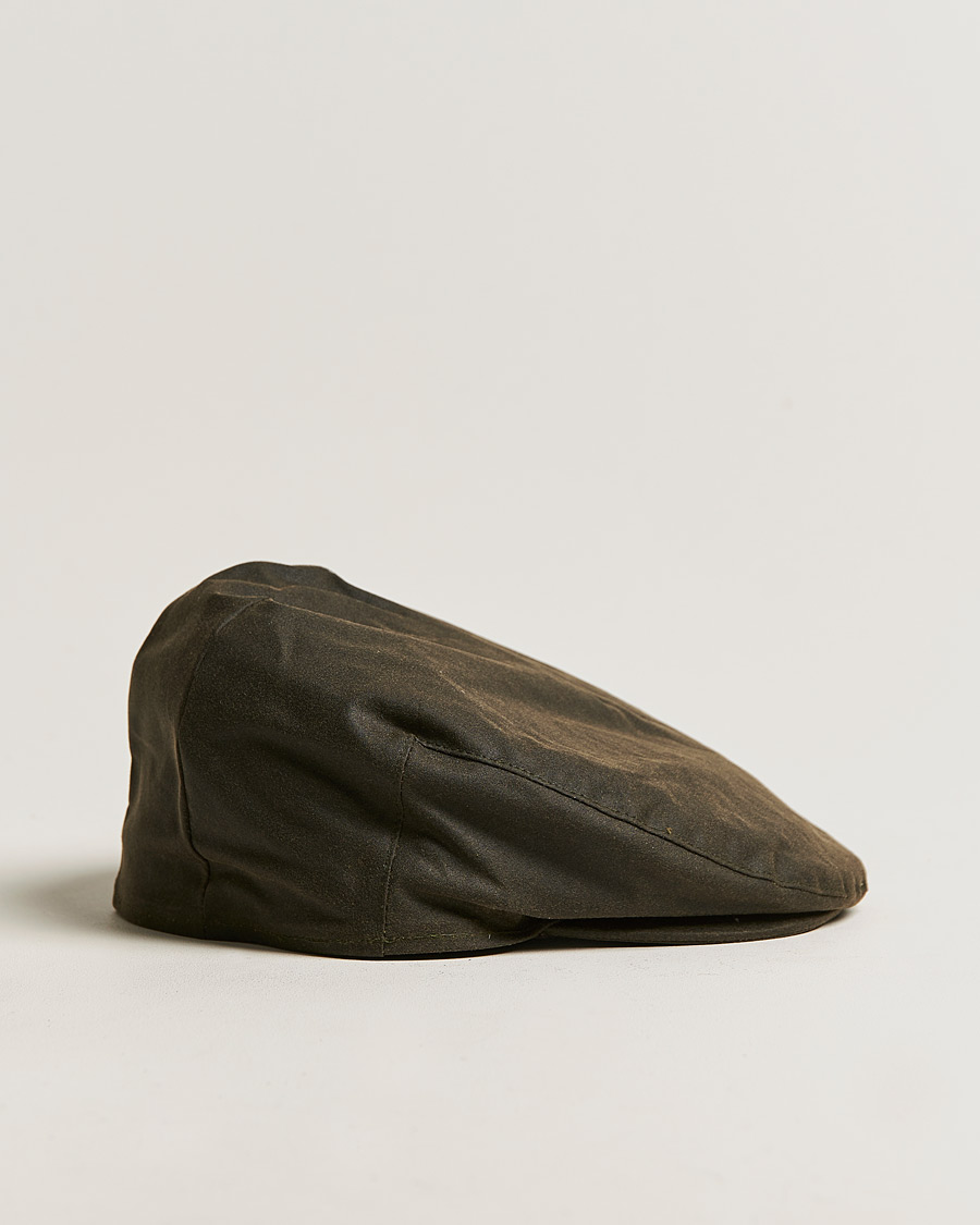 Herr | Barbour Lifestyle Waxed Flat Cap Olive | Barbour Lifestyle | Waxed Flat Cap Olive