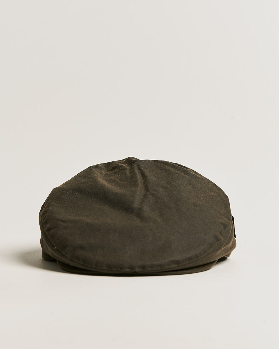 Herr | Gubbkepsar | Barbour Lifestyle | Waxed Flat Cap Olive