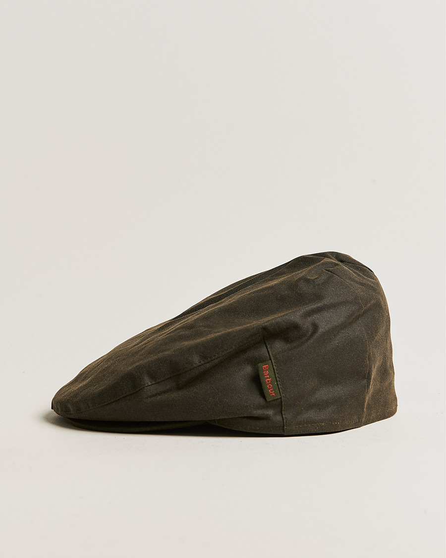 Herr | Barbour Lifestyle Waxed Flat Cap Olive | Barbour Lifestyle | Waxed Flat Cap Olive