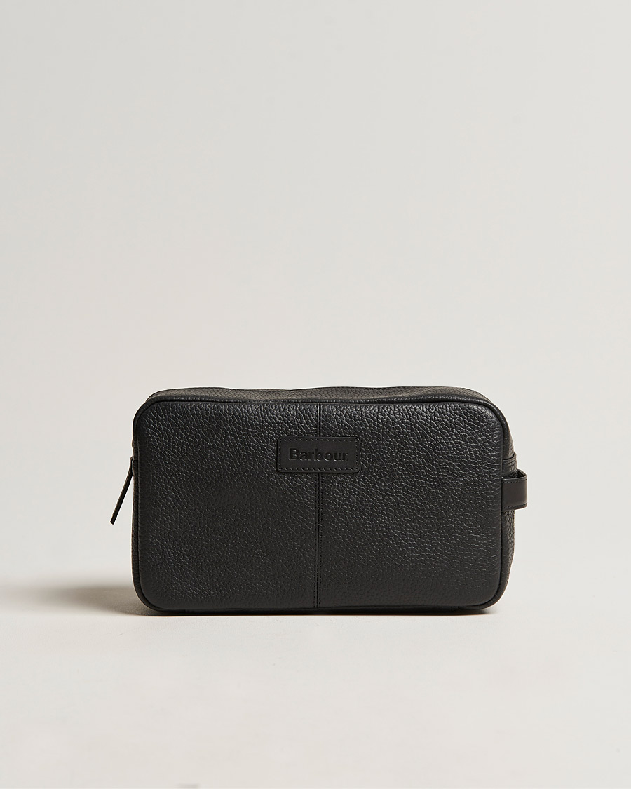 Herr | Barbour Lifestyle Highgate Leather Washbag Black | Barbour Lifestyle | Highgate Leather Washbag Black