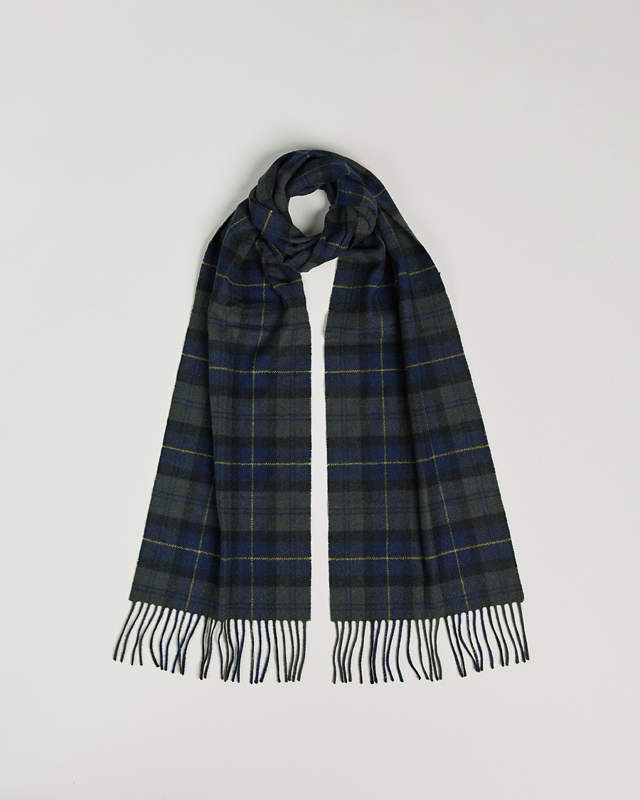 Herr | Barbour Lifestyle Tartan Lambswool Scarf Olive Night Tartan | Barbour Lifestyle | Tartan Lambswool Scarf Olive Night Tartan