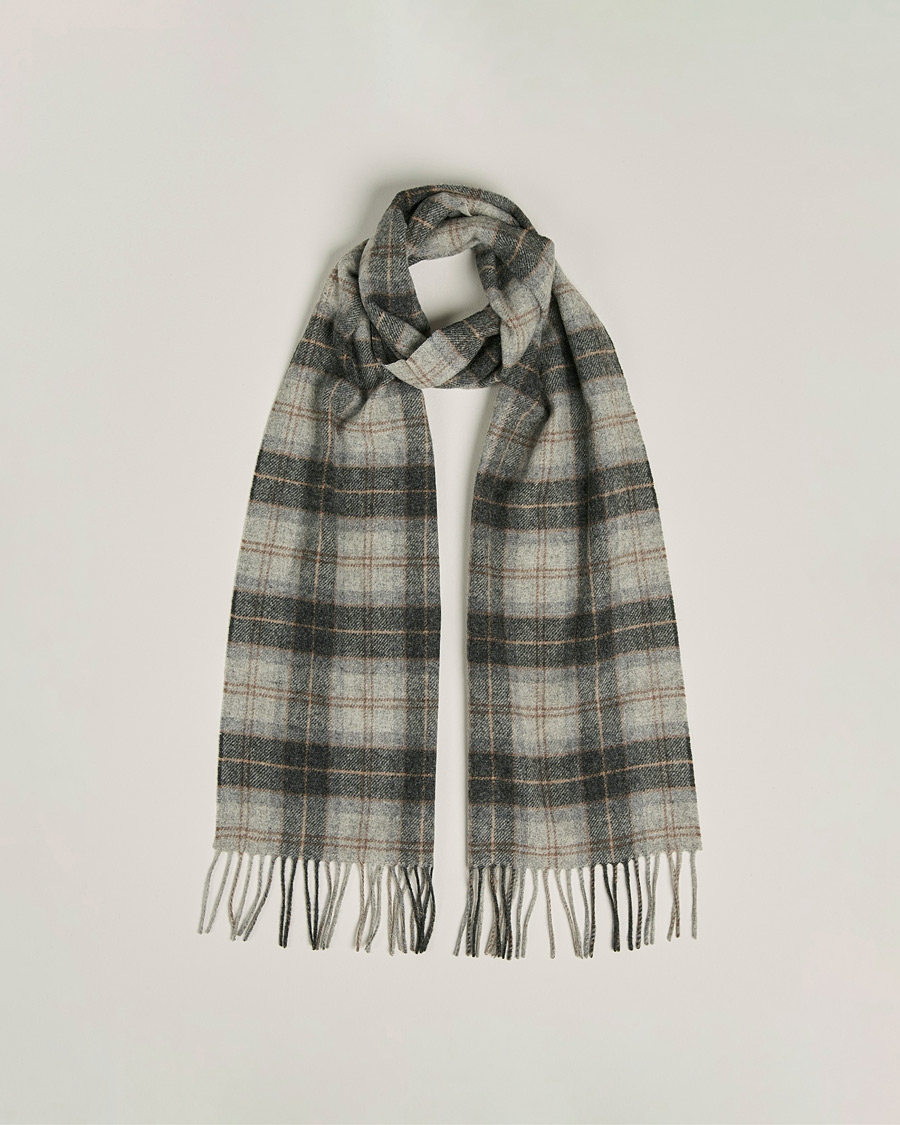 Herr | Barbour Lifestyle Tartan Lambswool Scarf Grey Stone Tartan | Barbour Lifestyle | Tartan Lambswool Scarf Grey Stone Tartan
