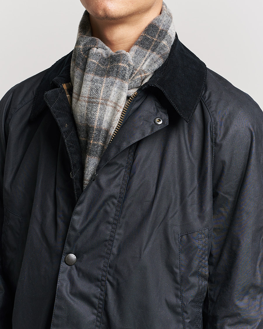 Herr |  | Barbour Lifestyle | Tartan Lambswool Scarf Grey Stone Tartan