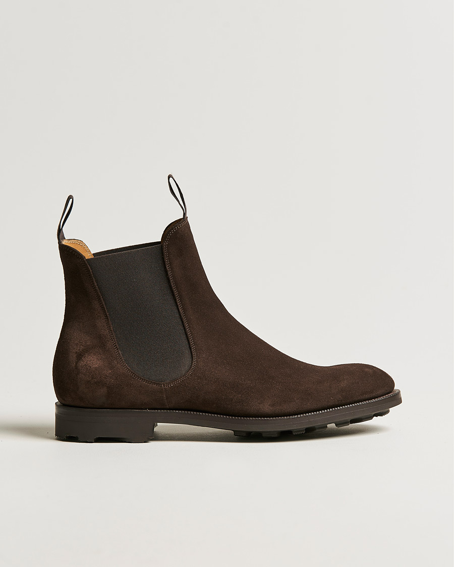 Herr | Edward Green Newmarket Suede Chelsea Boot Espresso | Edward Green | Newmarket Suede Chelsea Boot Espresso