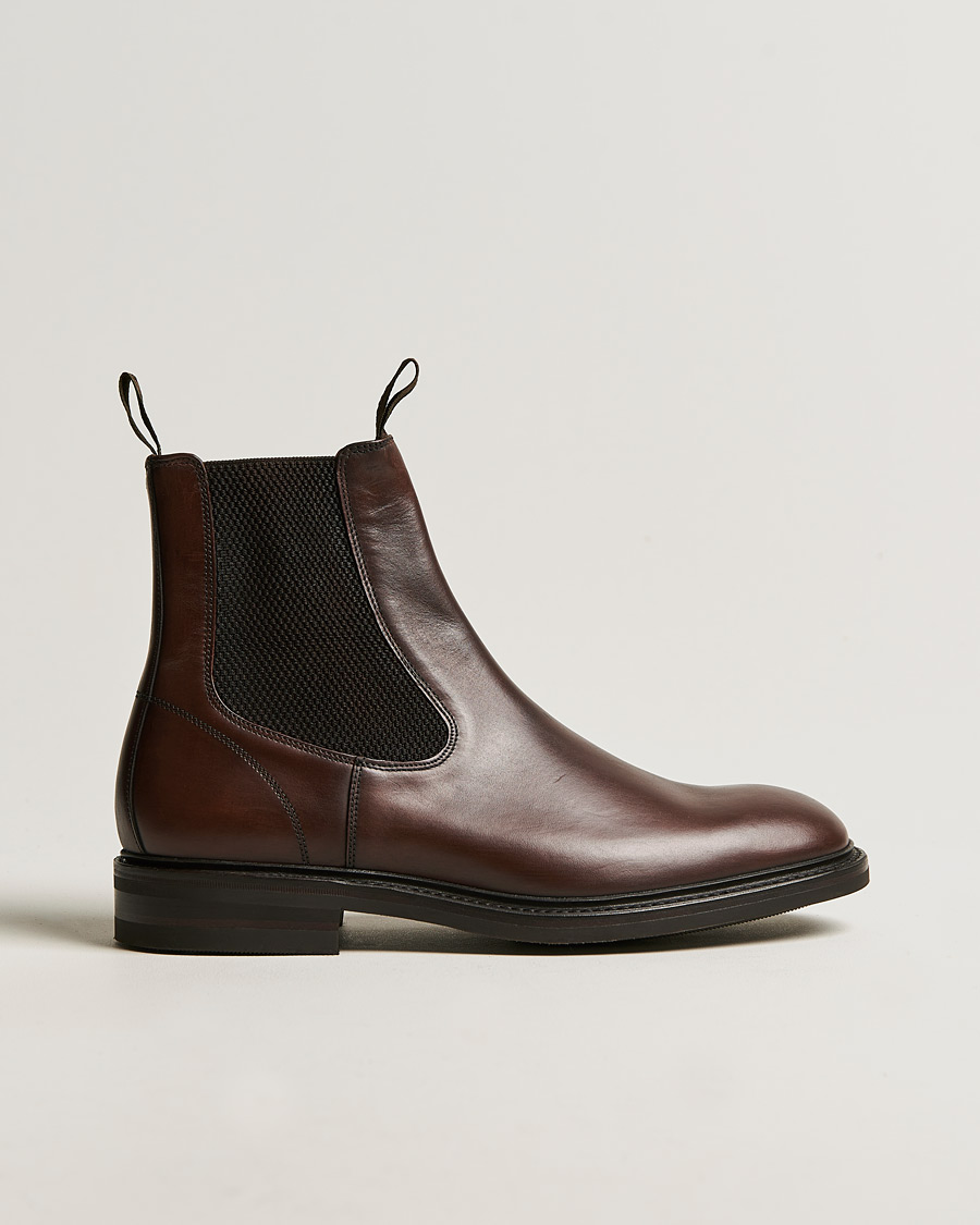 Herr | Loake 1880 Dingley Waxed Leather Chelsea Boot Dark Brown | Loake 1880 | Dingley Waxed Leather Chelsea Boot Dark Brown