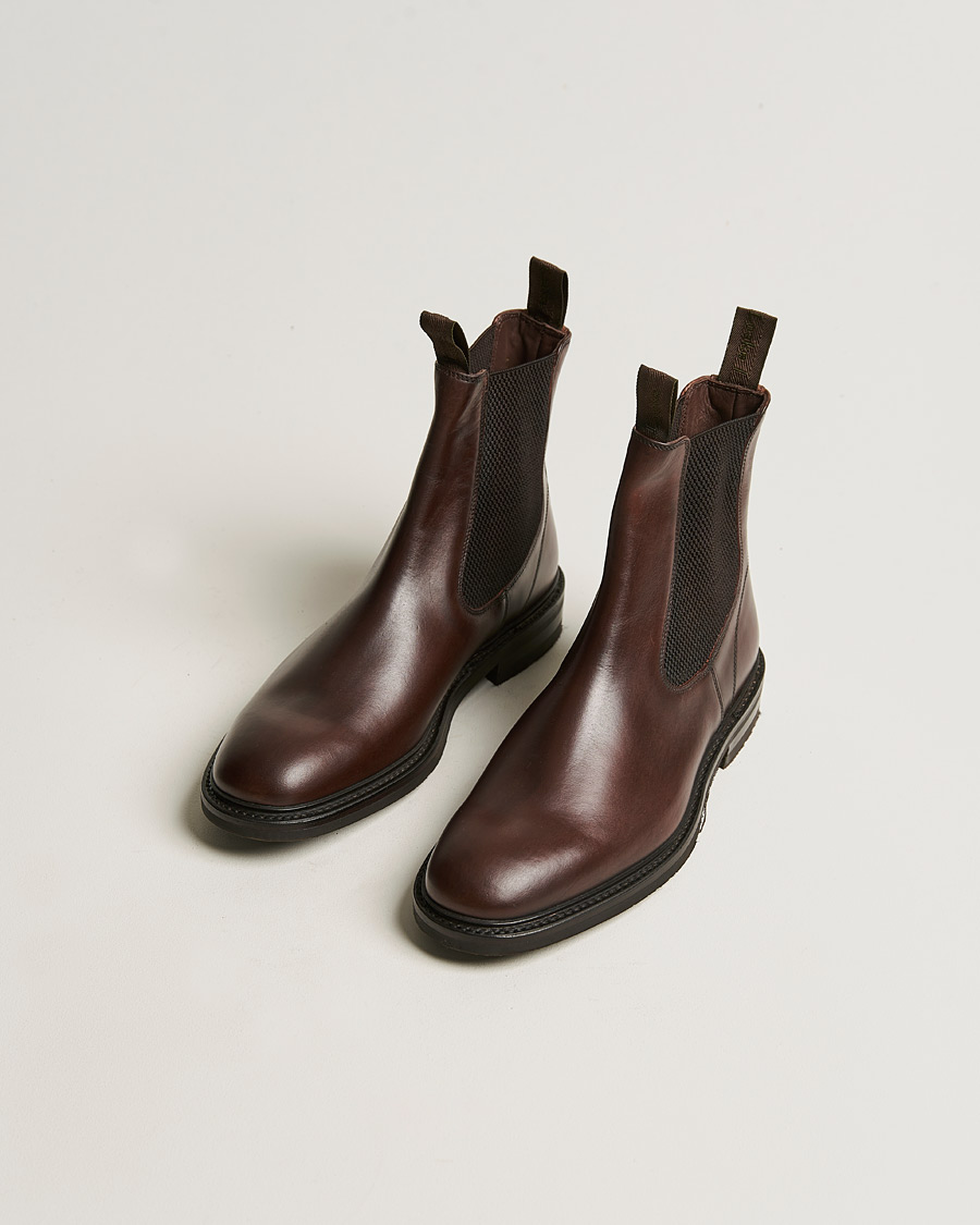 Herr | Best of British | Loake 1880 | Dingley Waxed Leather Chelsea Boot Dark Brown