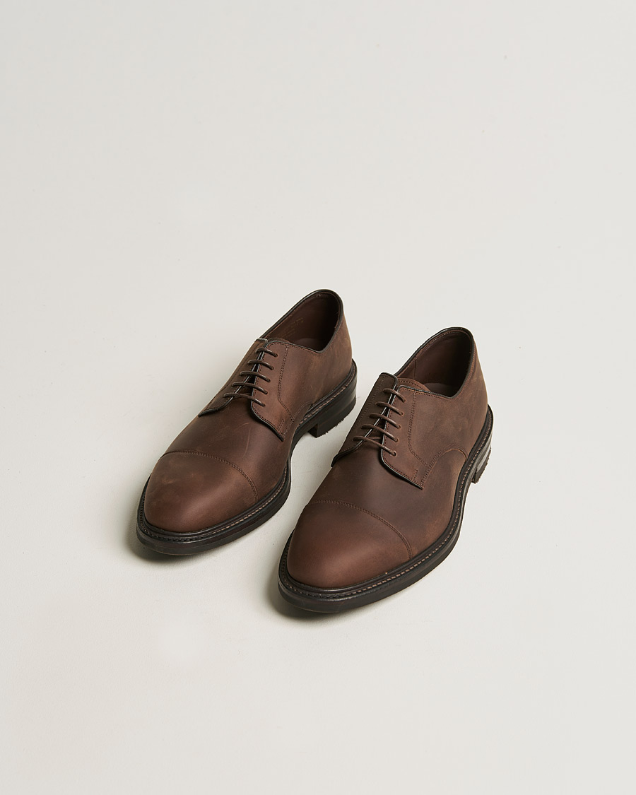 Herr | Loake 1880 Ampleforth Oiled Nubuck Toe-Cap Derby Brown | Loake 1880 | Ampleforth Oiled Nubuck Toe-Cap Derby Brown