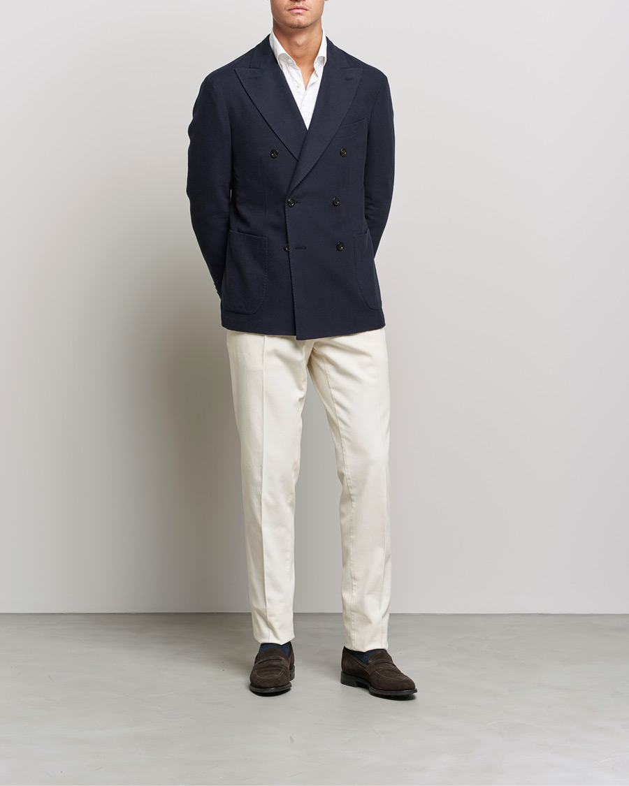 Herr | Kavajer | Boglioli | K Jacket Double Breasted Blazer Navy
