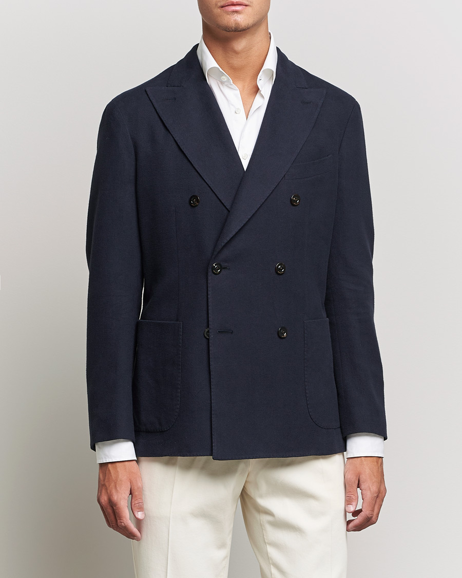 Herr | Kavajer | Boglioli | K Jacket Double Breasted Blazer Navy
