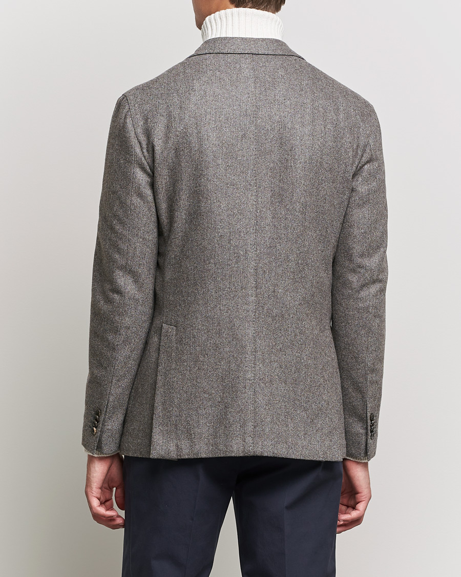 Herr | Kavajer | Boglioli | K Jacket Herringbone Wool Blazer Light Grey