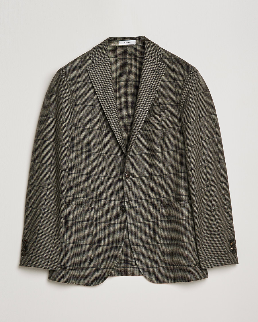Herr | Kavaj | Boglioli | K Jacket Wool Check Blazer Brown
