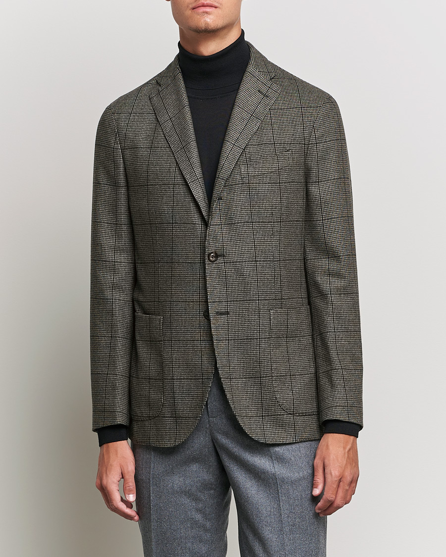 Herr | Lojalitetserbjudande | Boglioli | K Jacket Wool Check Blazer Brown
