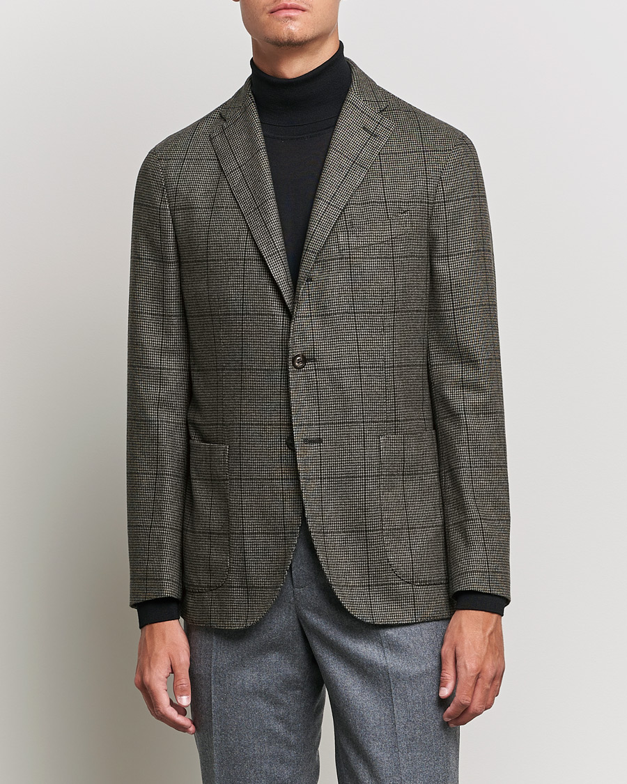 Herr | Kavajer | Boglioli | K Jacket Wool Check Blazer Brown