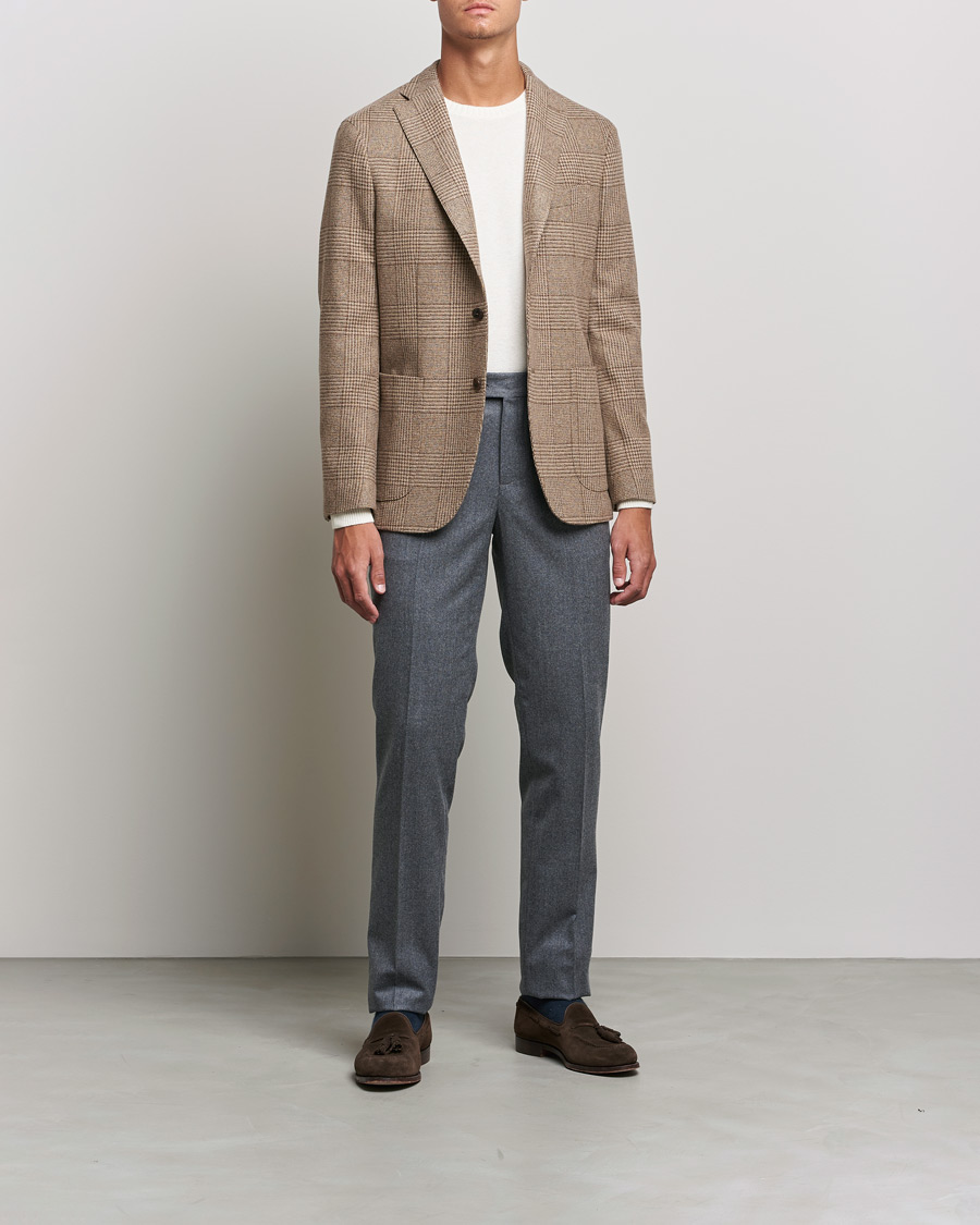 Herr | Kavajer | Boglioli | K Jacket Prince Of Wales Check Blazer Beige