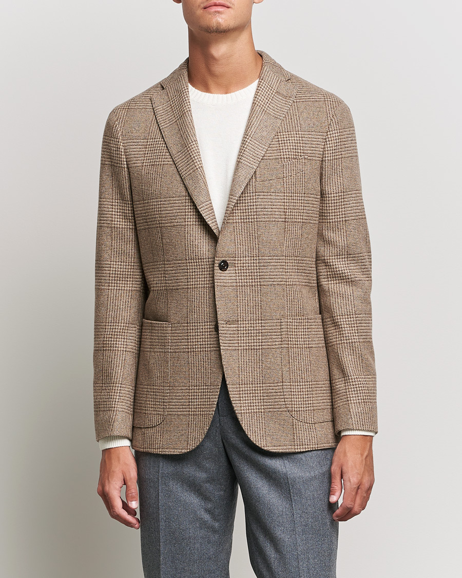 Herr | Kavajer | Boglioli | K Jacket Prince Of Wales Check Blazer Beige