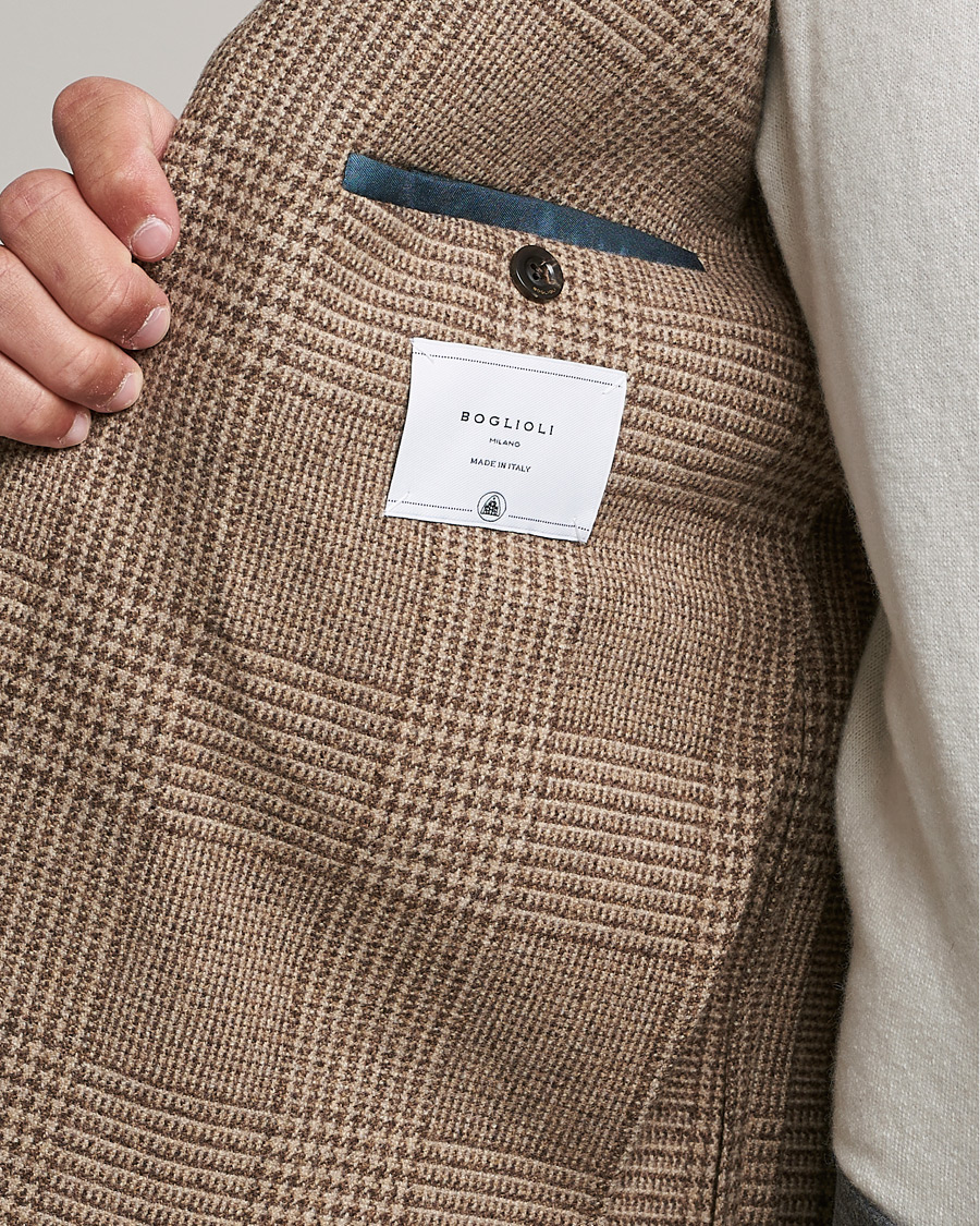 Herr | Kavajer | Boglioli | K Jacket Prince Of Wales Check Blazer Beige