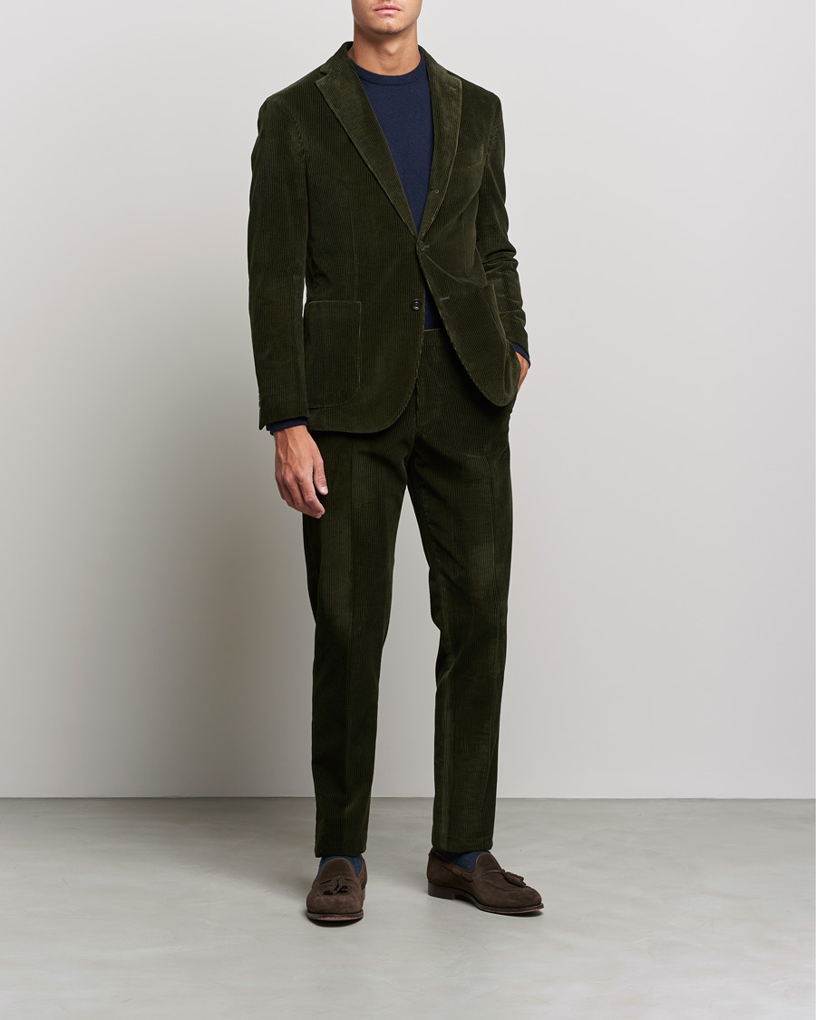 Herr | Kostymer | Boglioli | K Jacket Wale Corduroy Suit Forest Green