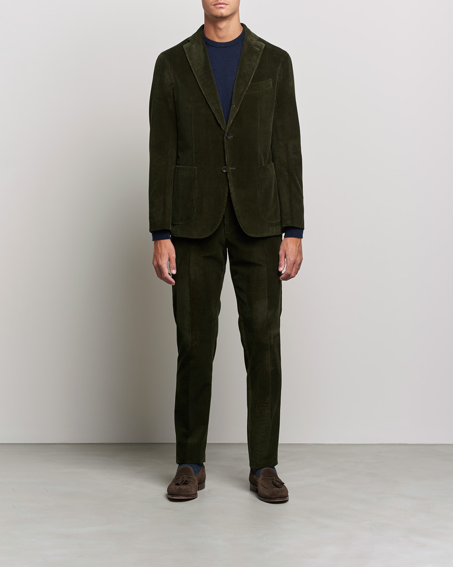 Herr | Kostymer | Boglioli | K Jacket Wale Corduroy Suit Forest Green