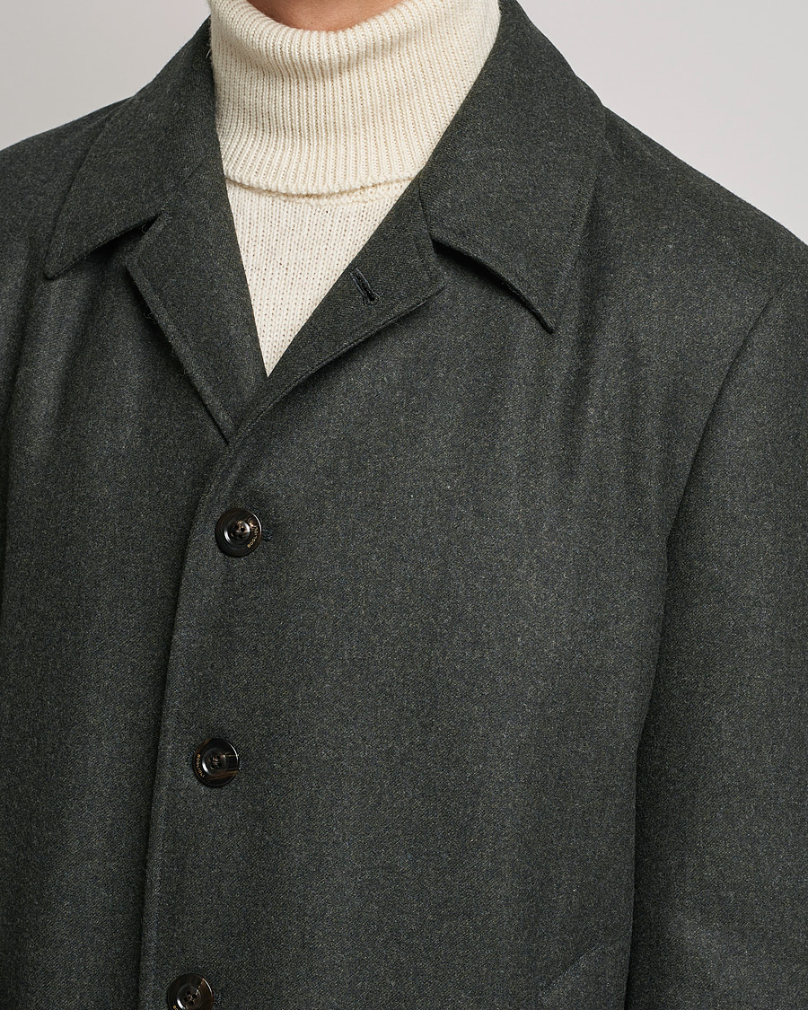 Herr | Jackor | Boglioli | Padded Wool Coat Forest Green