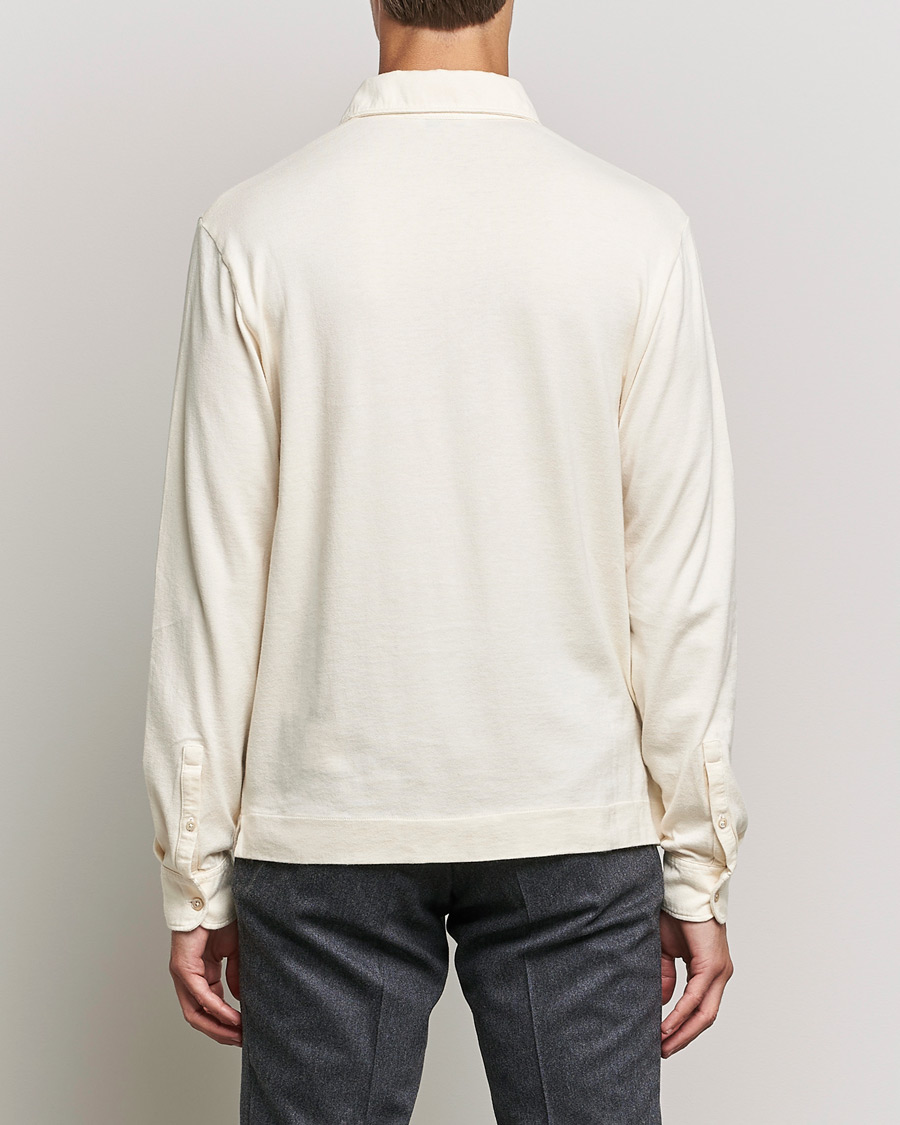 Herr | Tröjor | Boglioli | Long Sleeve Polo Shirt Off White
