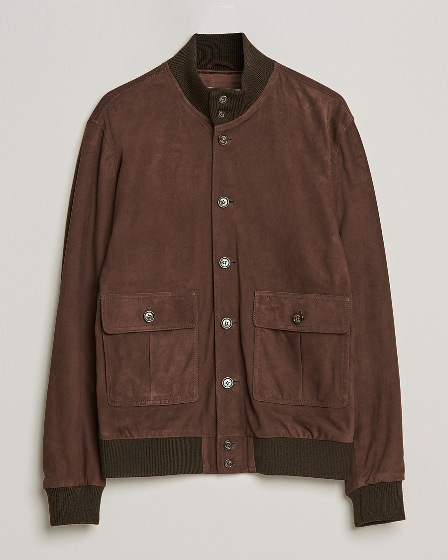 Herr | Jackor | Valstar | Valstarino Suede Jacket Dark Brown
