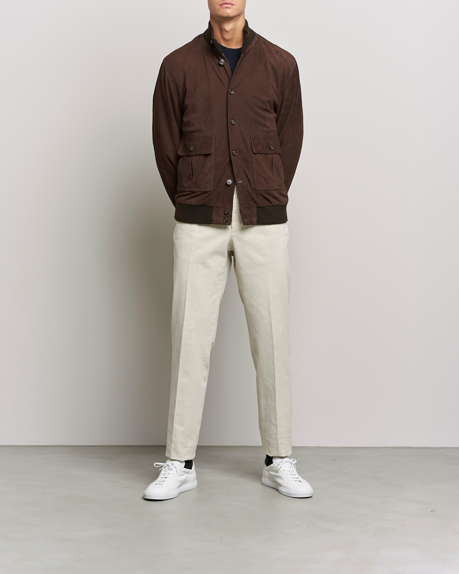 Herr | Jackor | Valstar | Valstarino Suede Jacket Dark Brown