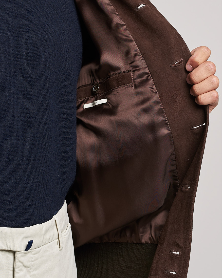Herr | Jackor | Valstar | Valstarino Suede Jacket Dark Brown