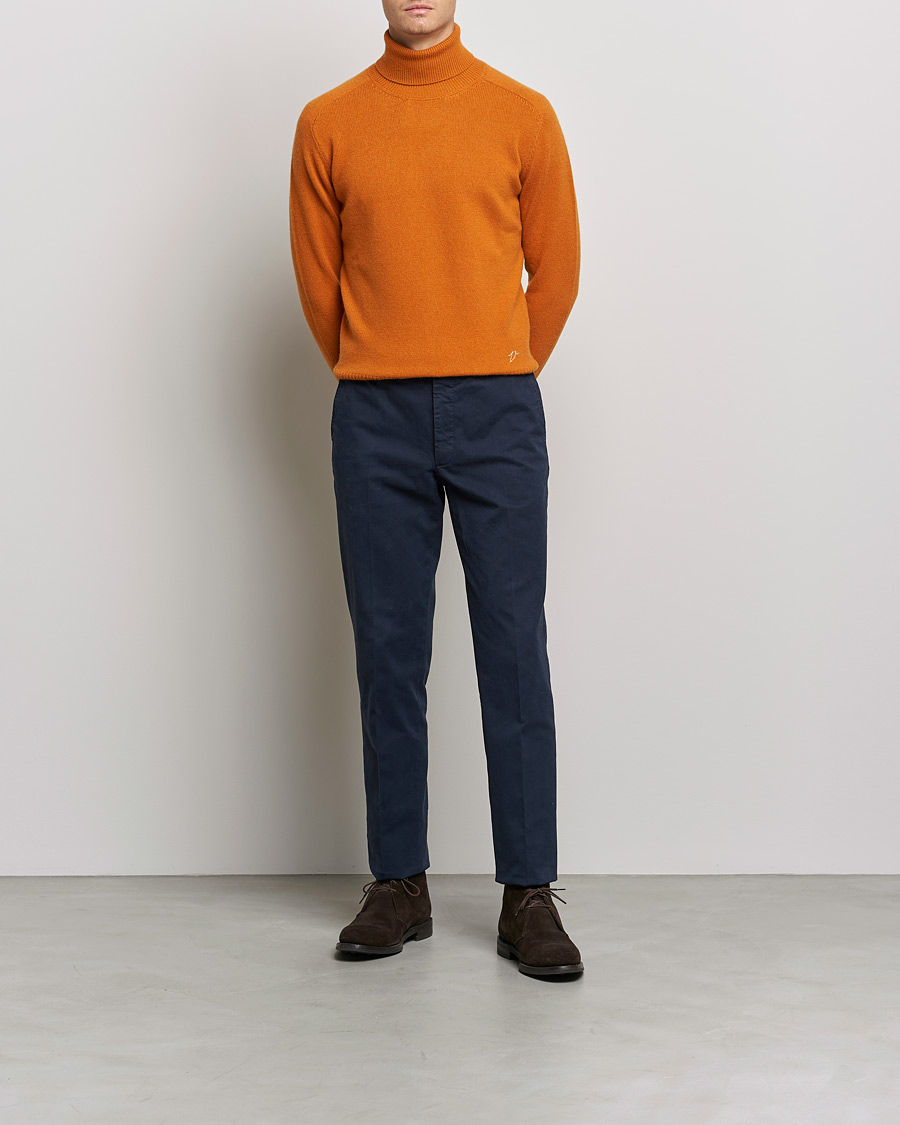 Herr | Tröjor | Valstar | Cariaggi Cashmere Rollneck Orange