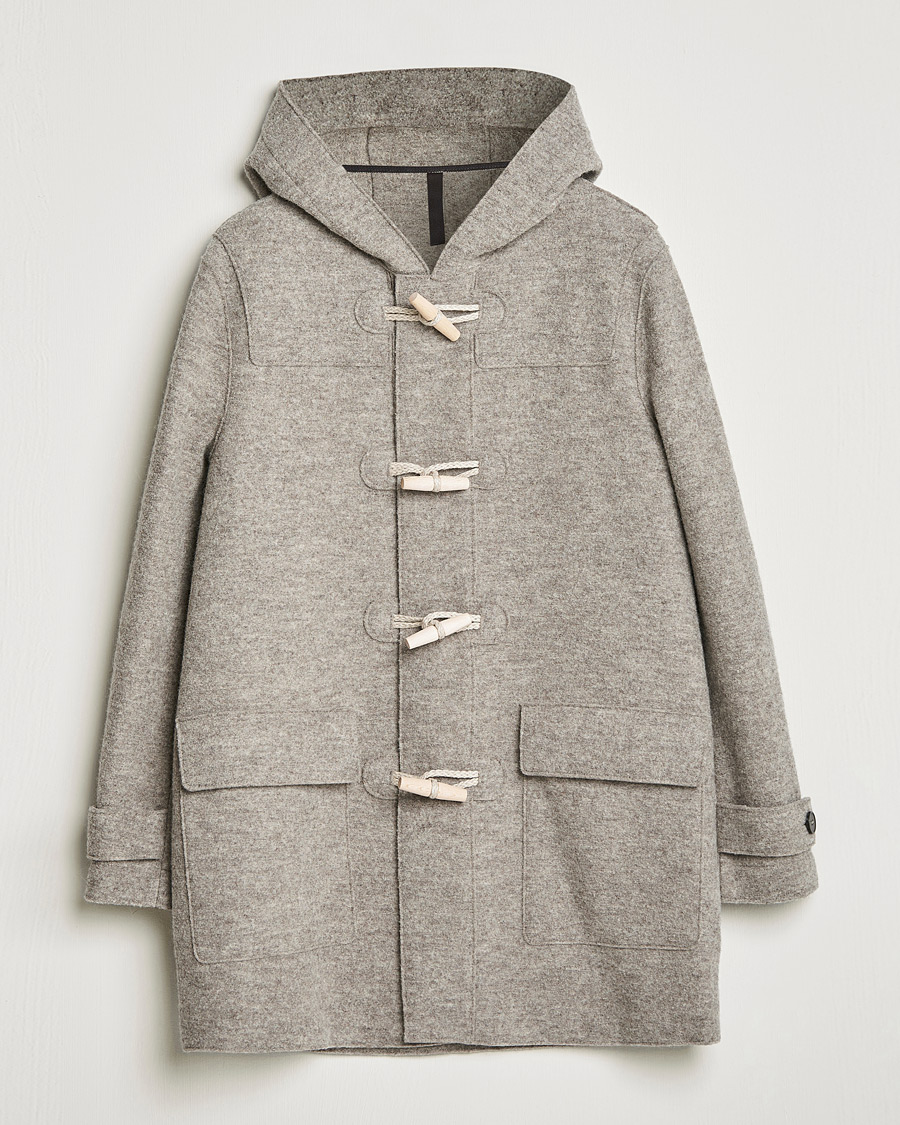Herr | Jackor | Harris Wharf London | Boiled Wool Duffle Coat Natural Casha
