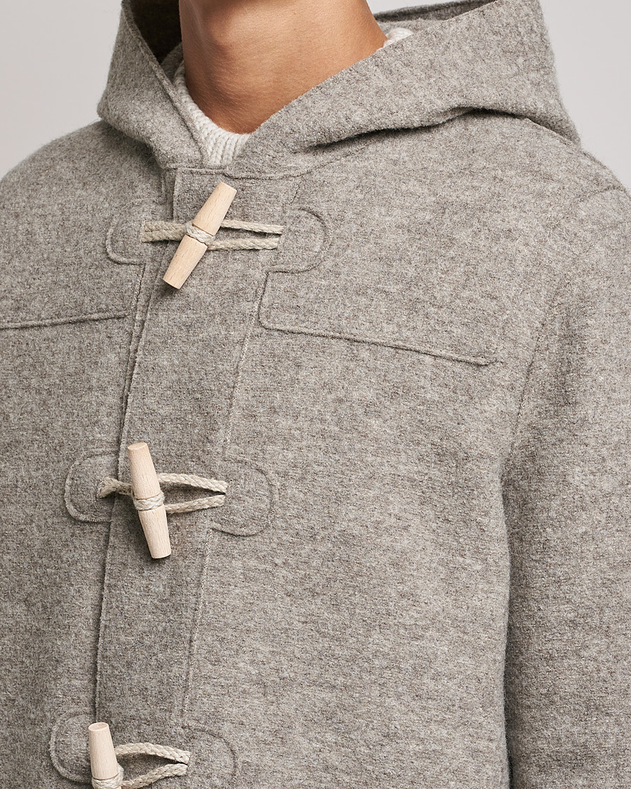 Herr | Jackor | Harris Wharf London | Boiled Wool Duffle Coat Natural Casha