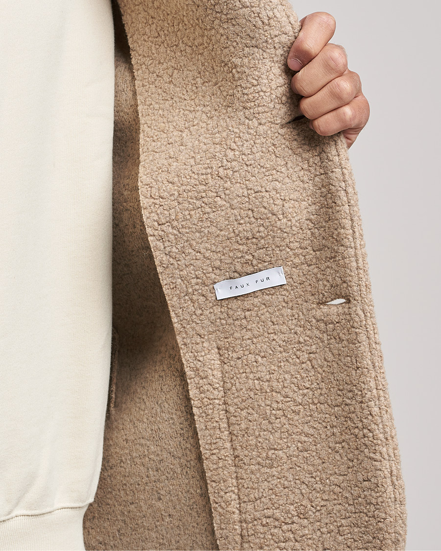 Herr | Skjortor | Harris Wharf London | Harrington Wool Boucleè Shirt Jacket Tan