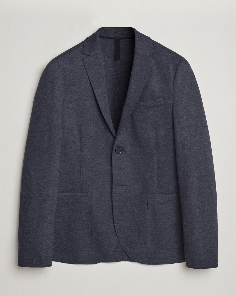 Herr | Kavajer | Harris Wharf London | Two Button Vented Superfine Merino Blazer Anthracite