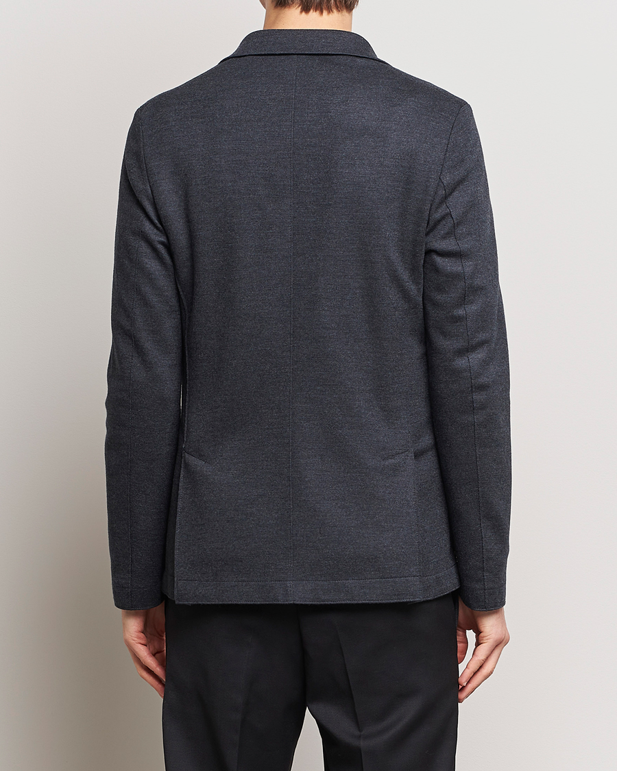 Herr | Kavajer | Harris Wharf London | Two Button Vented Superfine Merino Blazer Anthracite