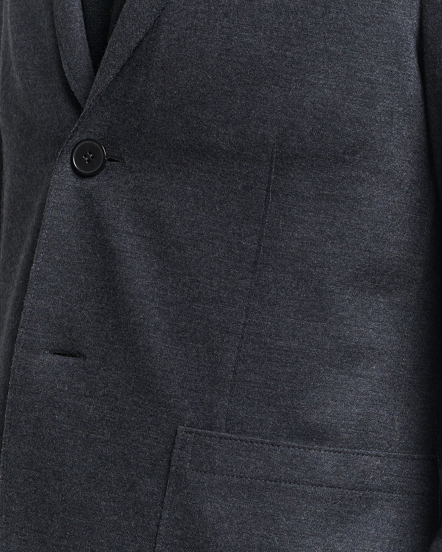 Herr | Kavajer | Harris Wharf London | Two Button Vented Superfine Merino Blazer Anthracite