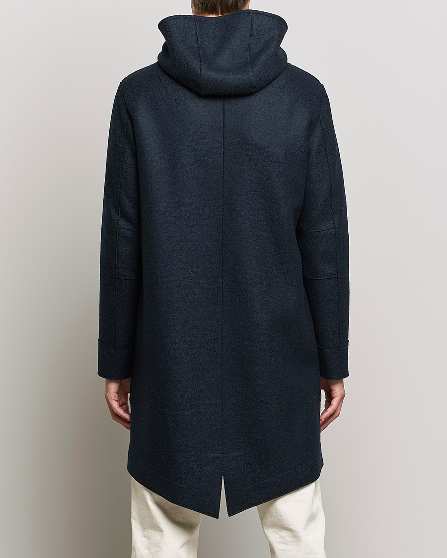 Herr | Jackor | Harris Wharf London | Fishtail Wool Parka Navy