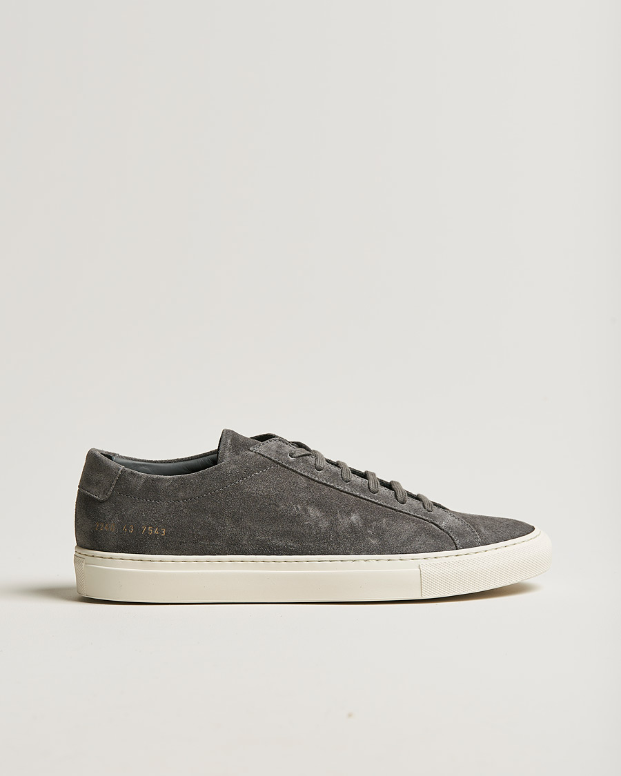 Herr | Common Projects Original Achilles Suede Sneaker Charcoal | Common Projects | Original Achilles Suede Sneaker Charcoal