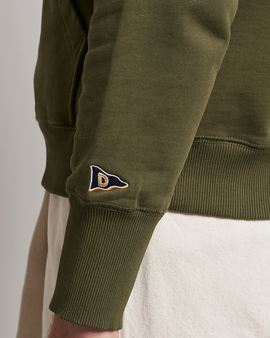 Herr | Tröjor | Drake's | Quarter Zip Sweatshirt Green