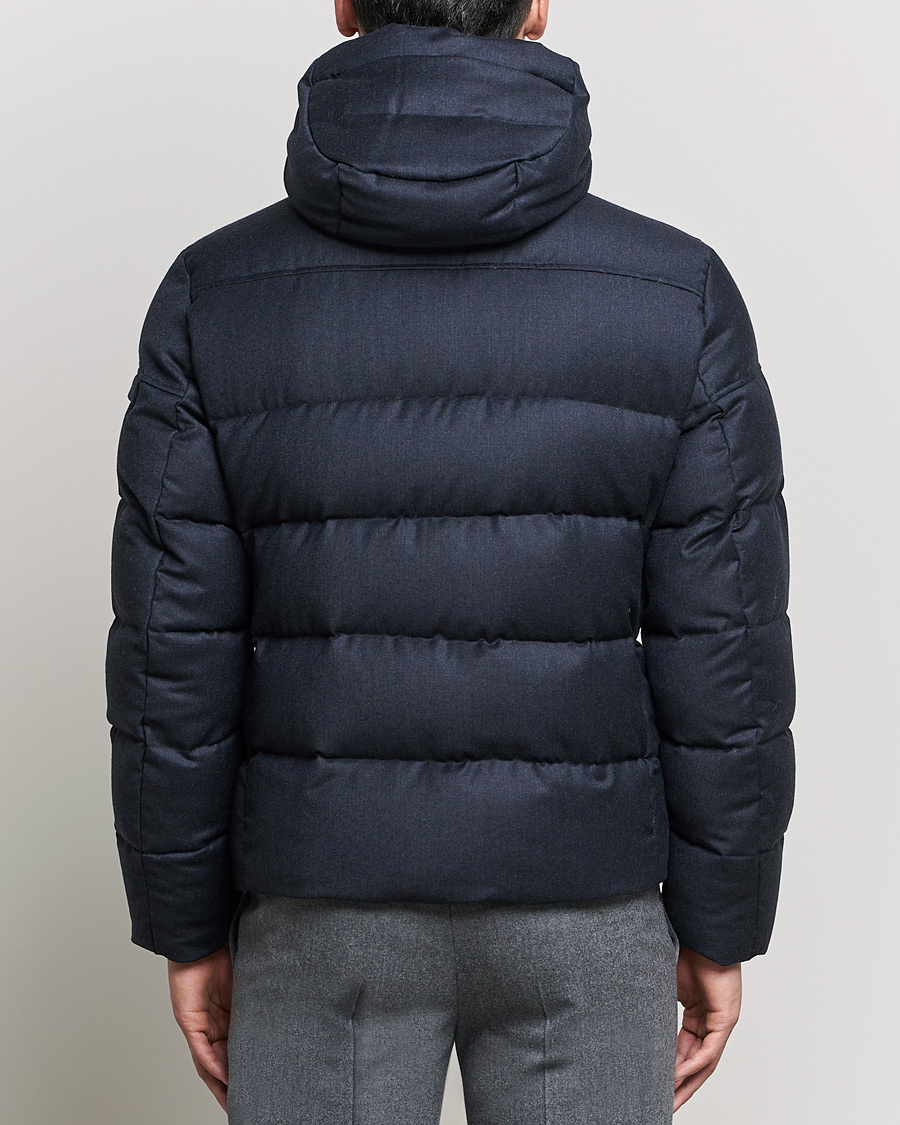 Herr | Jackor | MooRER | Brett Wool/Cashmere Hooded Jacket Blue Grey