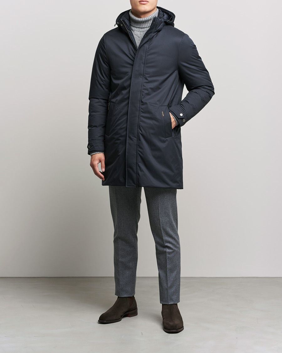 Herr | Jackor | MooRER | Vermont Waterproof Padded Parka Navy