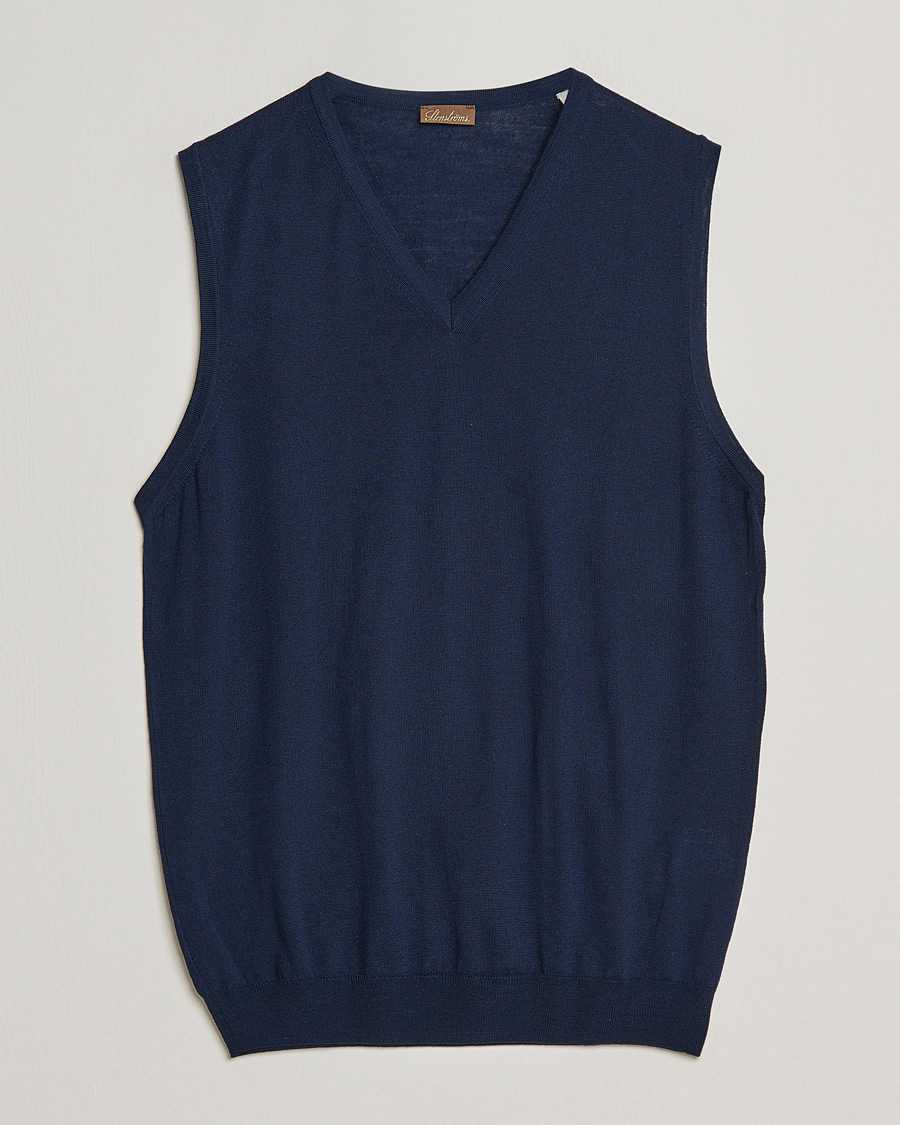 Herr | Tröjor | Stenströms | Merino Slipover Navy