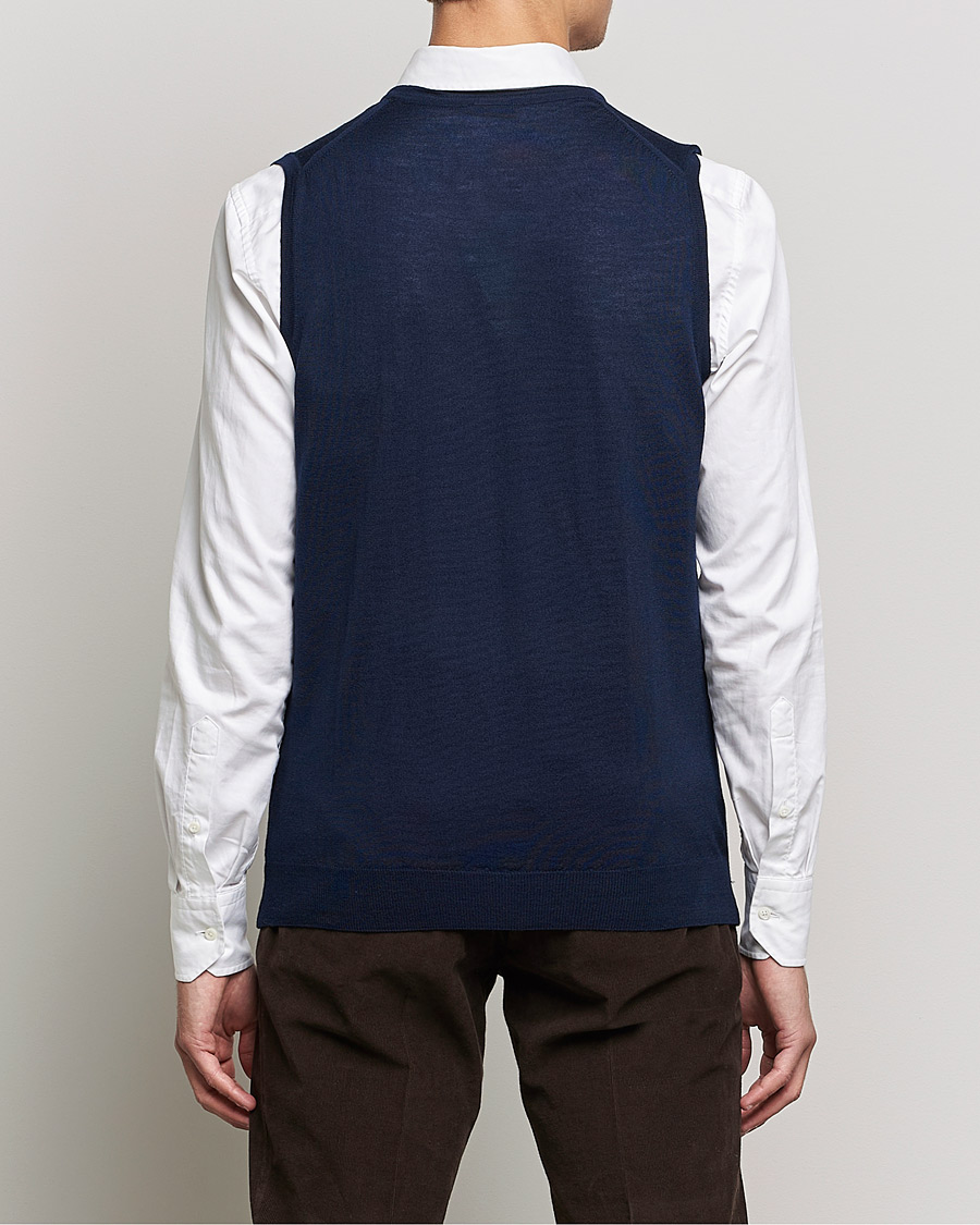 Herr | Tröjor | Stenströms | Merino Slipover Navy
