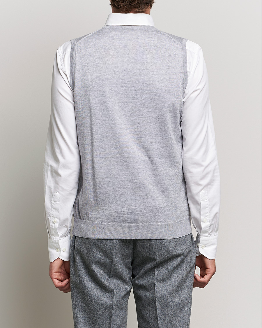 Herr | Tröjor | Stenströms | Merino Slipover Light Grey
