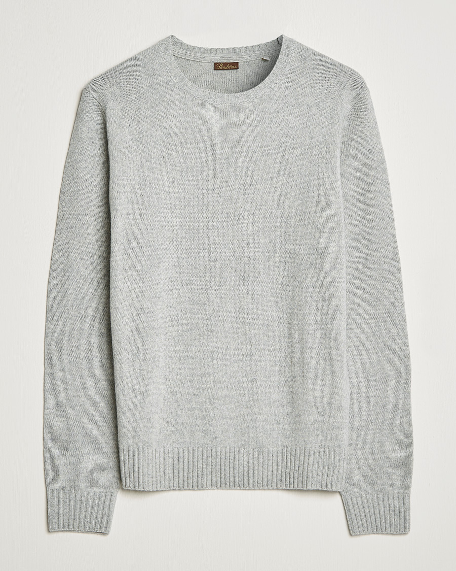 Herr | Tröjor | Stenströms | Yak/Merino Crew Neck Grey