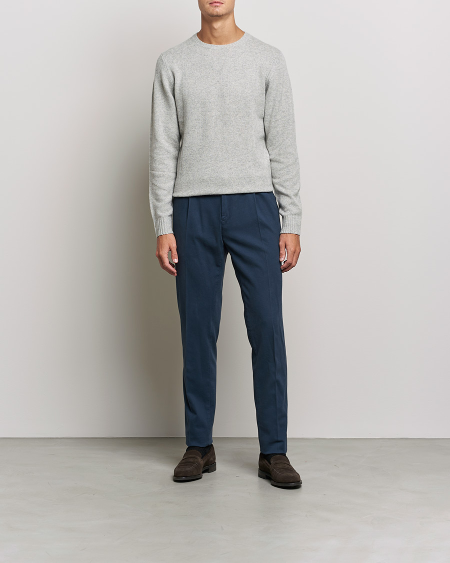 Herr | Tröjor | Stenströms | Yak/Merino Crew Neck Grey