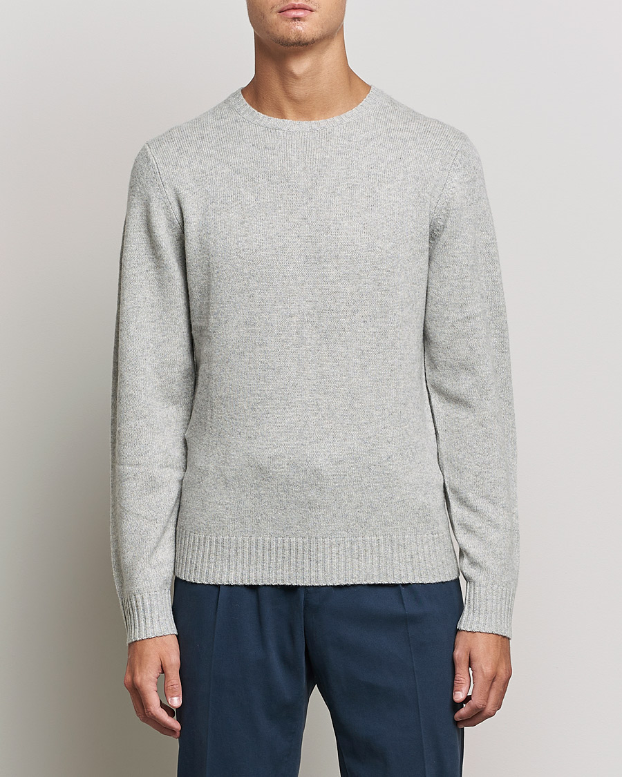 Herr | Tröjor | Stenströms | Yak/Merino Crew Neck Grey