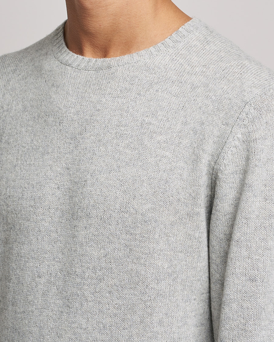 Herr | Tröjor | Stenströms | Yak/Merino Crew Neck Grey
