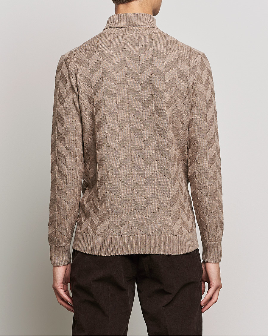 Herr | Tröjor | Stenströms | Chunky Merino Structured Rollneck Camel