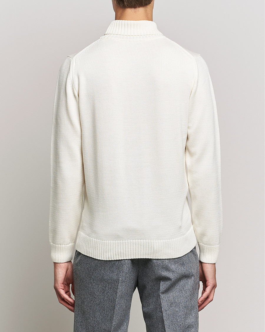 Herr | Tröjor | Stenströms | Chunky Merino Rollneck Creme White